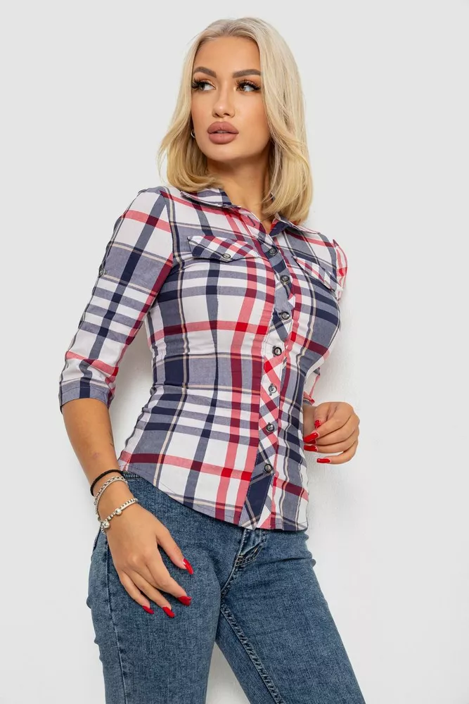 Купить Рубашка женская  230R063-25, цвет Серо-розовый - Фото №3