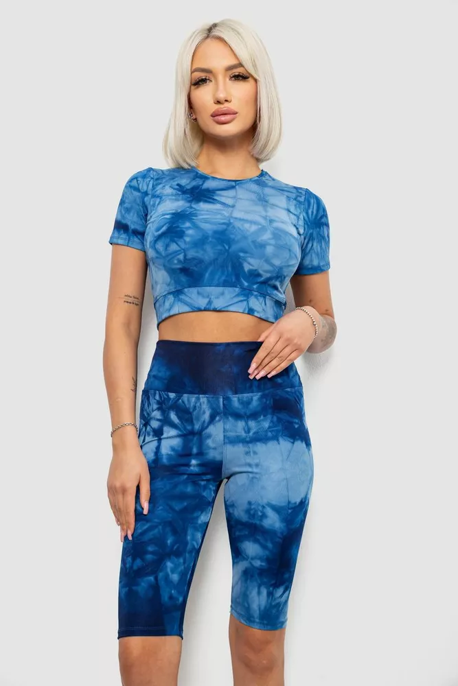 Купити Костюм жіночий домашній, колір синій, 214R340-10 - Фото №2