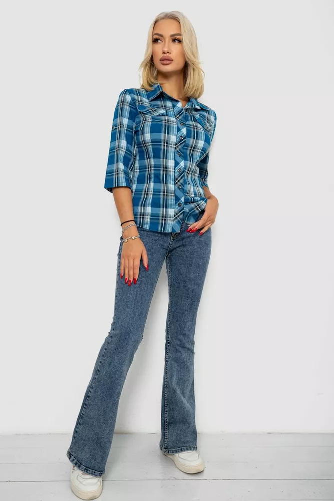 Купить Рубашка женская  230R063-25, цвет Синий - Фото №2