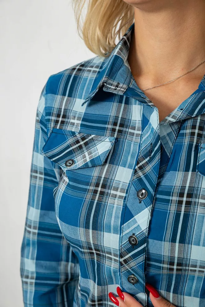 Купить Рубашка женская  230R063-25, цвет Синий - Фото №5