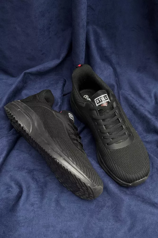 Купити Кросівки чоловічі демісезонні, колір чорно-червоний, 248RH239 оптом - Фото №2