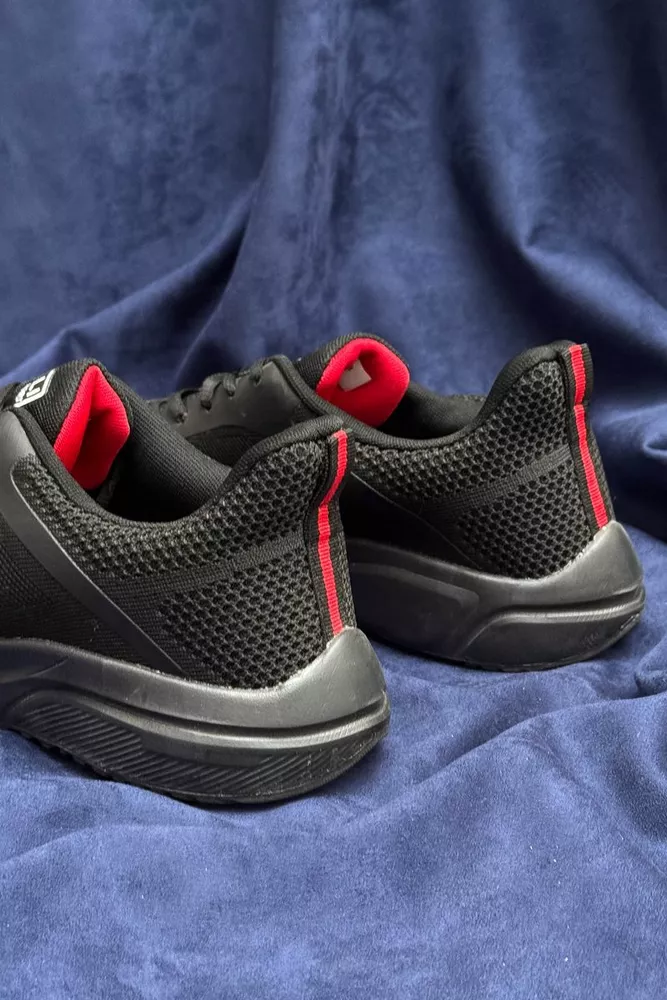 Купити Кросівки чоловічі демісезонні, колір чорно-червоний, 248RH239 оптом - Фото №4