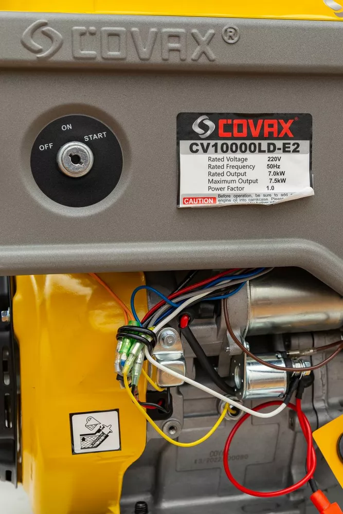 Купити Генератор бензиновий 7 кВт COVAX, колір жовто-чорний, CV10000-E2 - Фото №10
