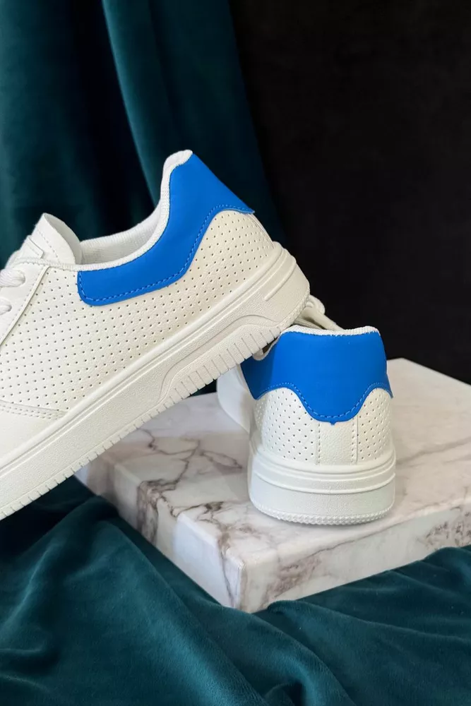 Купить Кеды мужские, цвет бело-синий, 248RR199 - Фото №3