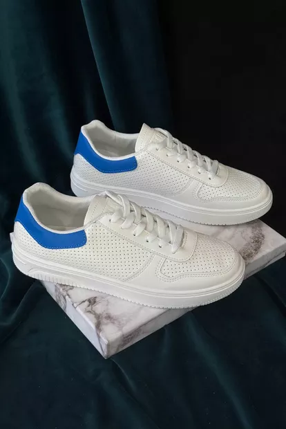 Кеды мужские, цвет бело-синий, 248RR199