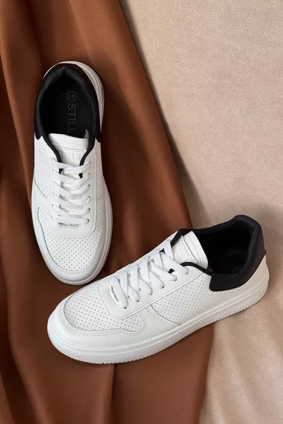 Кеды мужские, цвет бело-черный, 248RR199