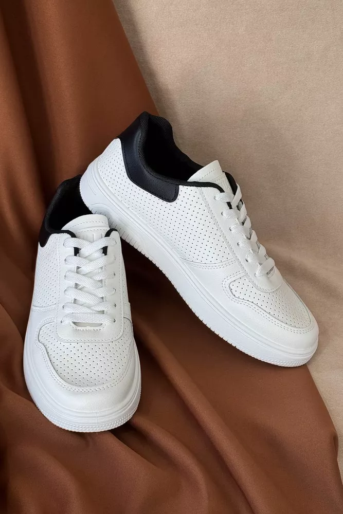 Купити Кеди чоловічі, колір біло-чорний, 248RR199 - Фото №3