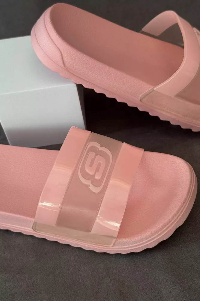 Купити Шльопанці жіночі з аплікацією, колір рожевий, 243R5030-2 - Фото №2