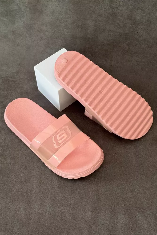 Купити Шльопанці жіночі з аплікацією, колір рожевий, 243R5030-2 - Фото №3