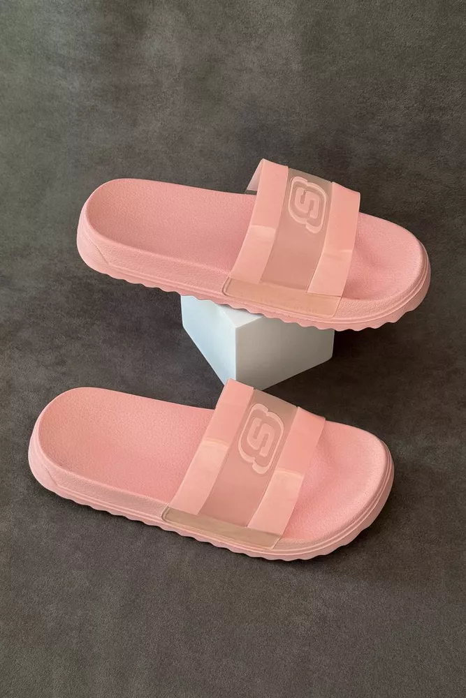 Купити Шльопанці жіночі з аплікацією, колір рожевий, 243R5030-2 - Фото №4