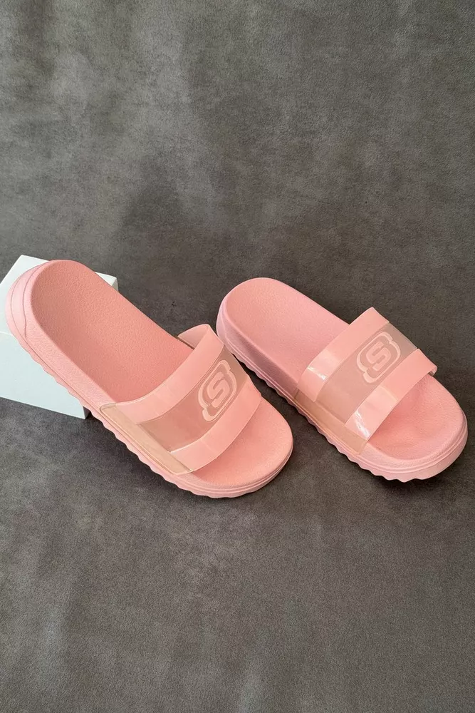 Купити Шльопанці жіночі з аплікацією, колір рожевий, 243R5030-2 - Фото №1