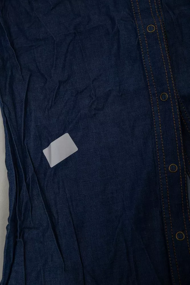 Купити Сорочка жіноча однотонна  -уцінка, колір синій, 230R069-U-27 - Фото №6