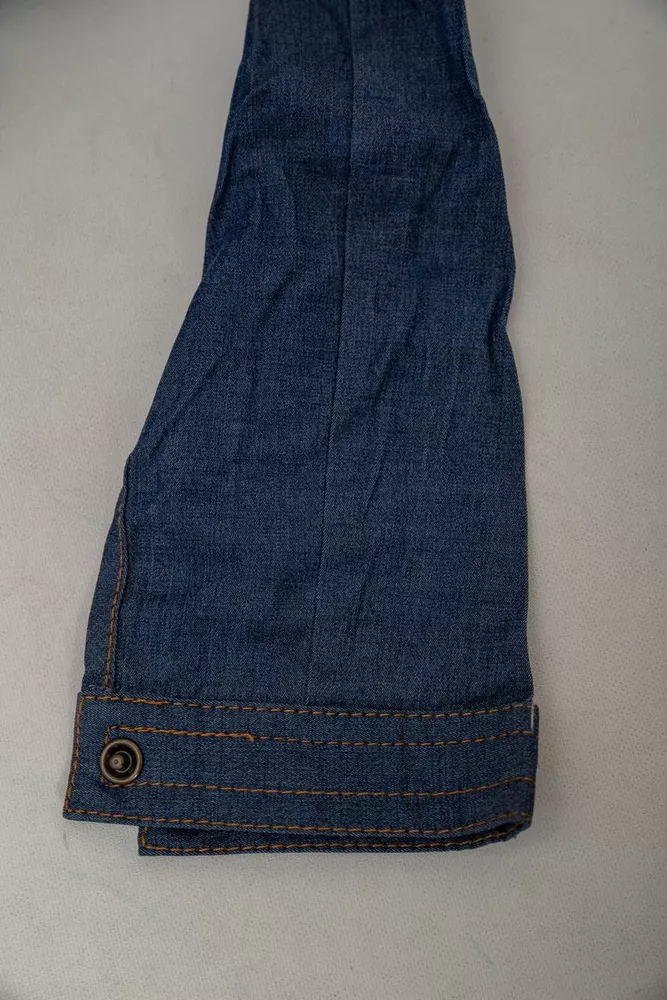 Купити Сорочка жіноча однотонна  -уцінка, колір синій, 230R069-U-30 - Фото №7