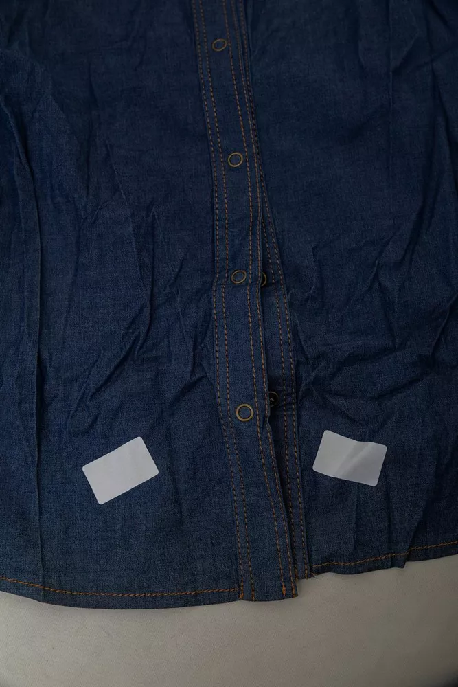 Купити Сорочка жіноча однотонна  -уцінка, колір синій, 230R069-U-32 - Фото №6