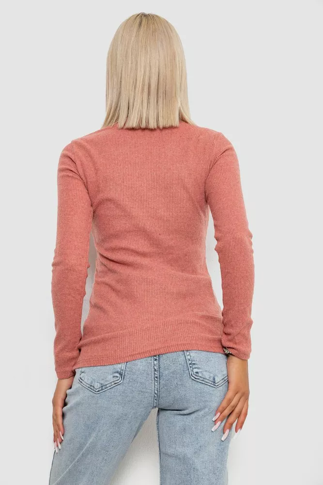 Купить Гольф женский однотонный в рубчик, цвет коралловый, 238R803 - Фото №4
