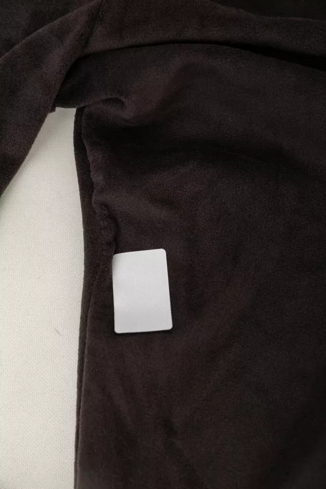 Купити Спортивні штани велюрові жіночі на флісі  -уцінка, колір чорний, 238R58645-U - Фото №6