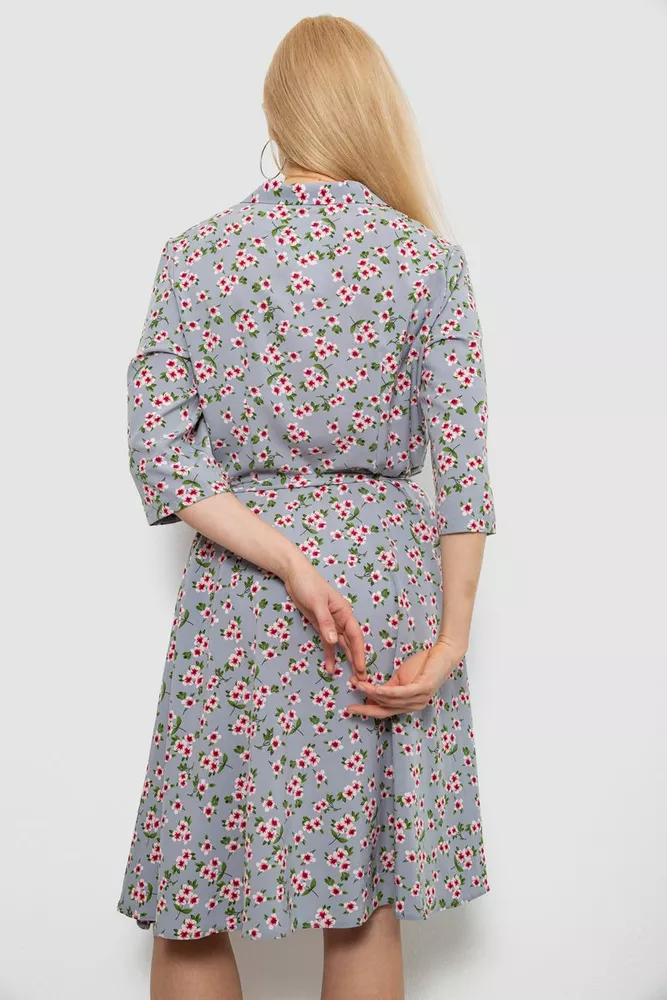 Купить Платье софт c цветочным принтом, цвет джинс, 230R040-10 - Фото №4