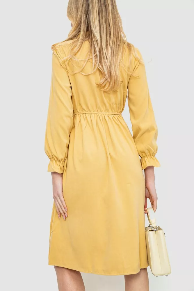 Купити Ошатне плаття  -уцінка, колір пісочний, 246R203-U-10 - Фото №4