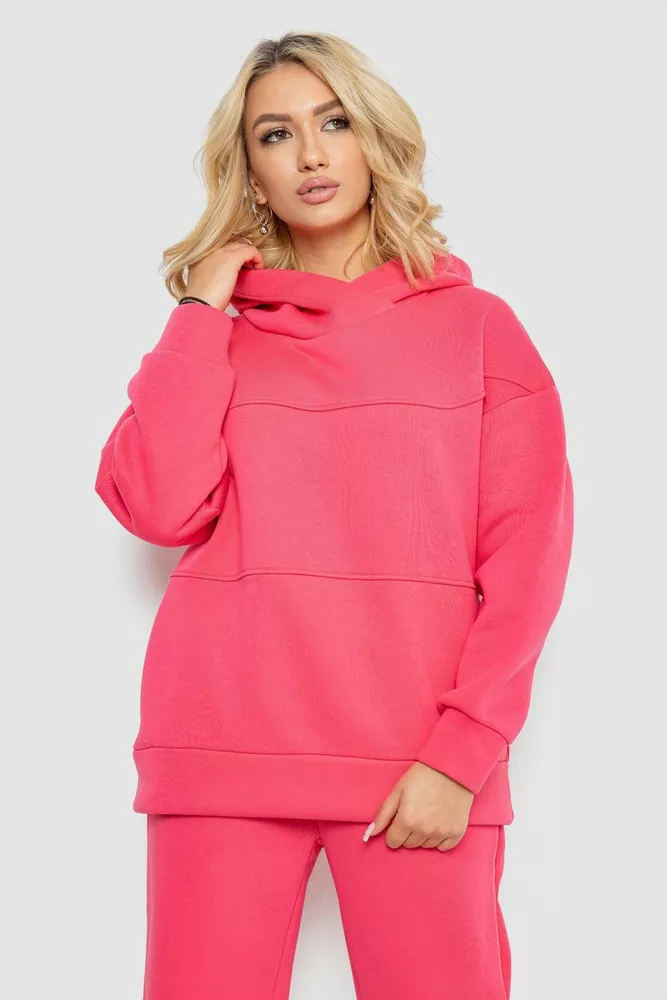 Купить Спортивный костюм женский на флисе  -уценка, цвет розовый, 247R10765-U-15 оптом - Фото №2