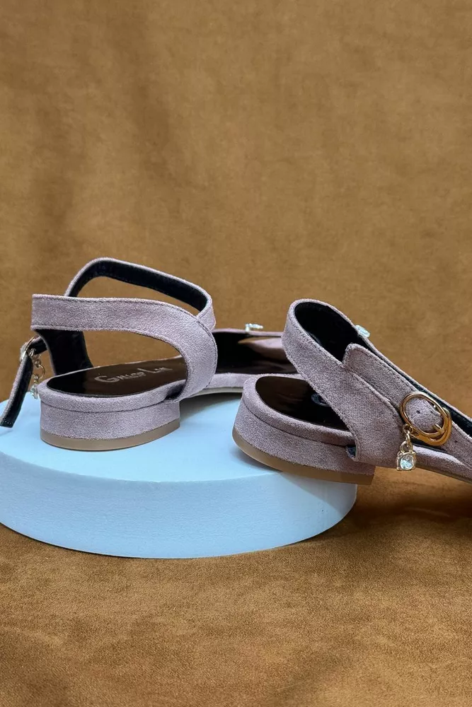 Купить Босоножки женские, цвет пудровый, 243RE329 - Фото №5