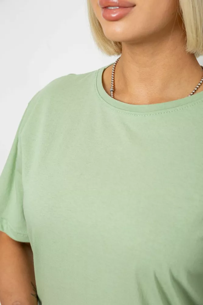 Купити Футболка жіноча однотонна, колір оливковий, 129R8900-1 - Фото №5