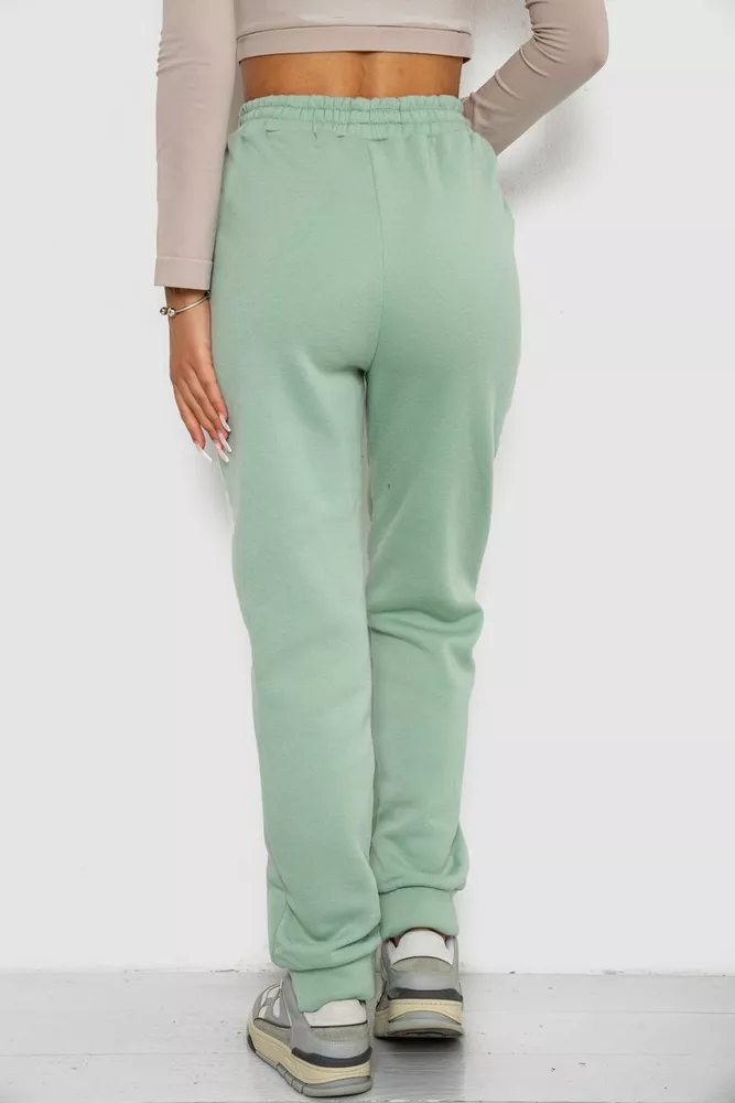 Купить Спортивные штаны женские на флисе  -уценка, цвет светло-мятный, 238R57020-U-9 - Фото №4