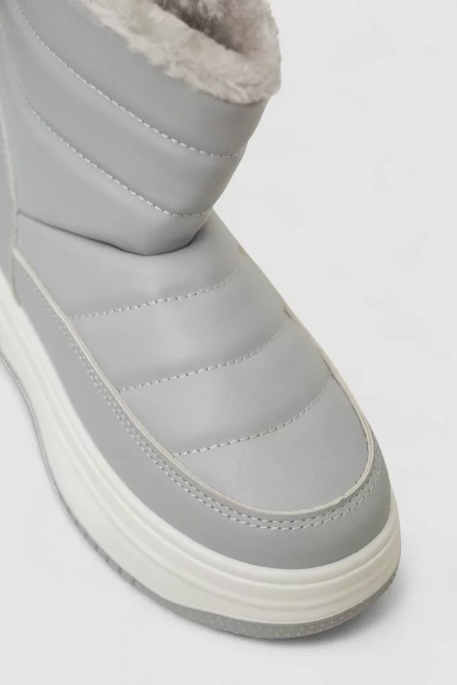 Купити Дутики жіночі зимові на хутрі, колір сірий, 248RAM018 - Фото №2