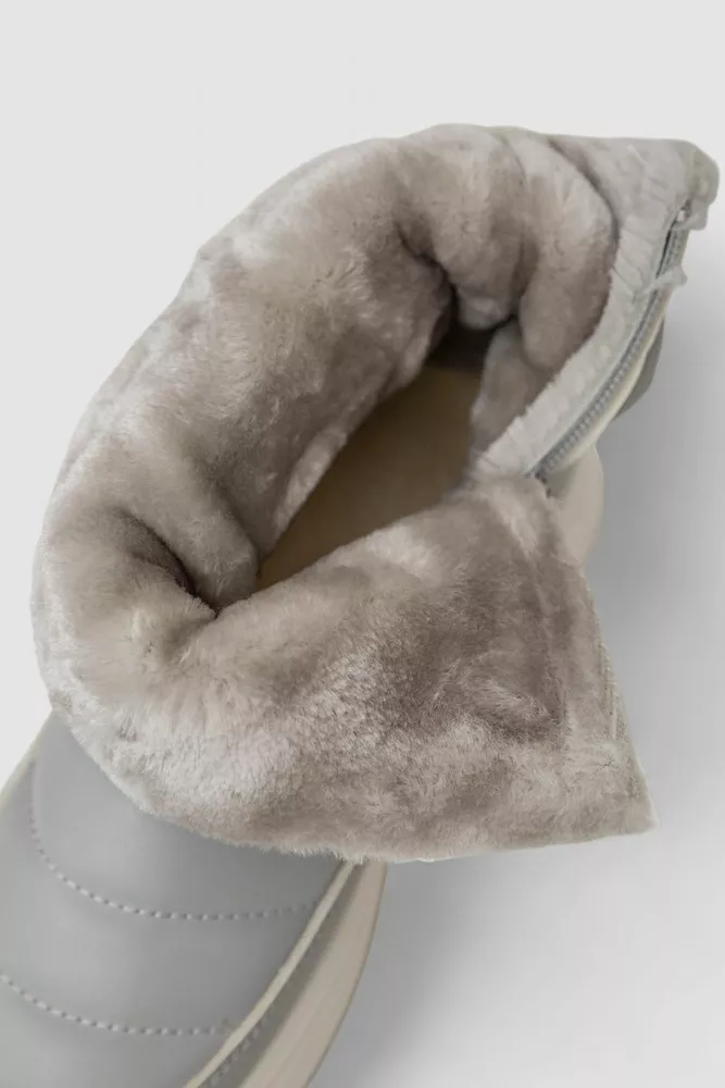 Купити Дутики жіночі зимові на хутрі, колір сірий, 248RAM018 - Фото №5