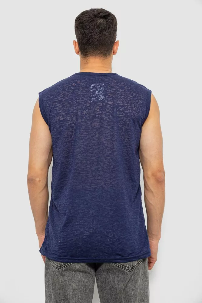 Купити Майка чоловіча з принтом, колір синій, 244R352-5 - Фото №4