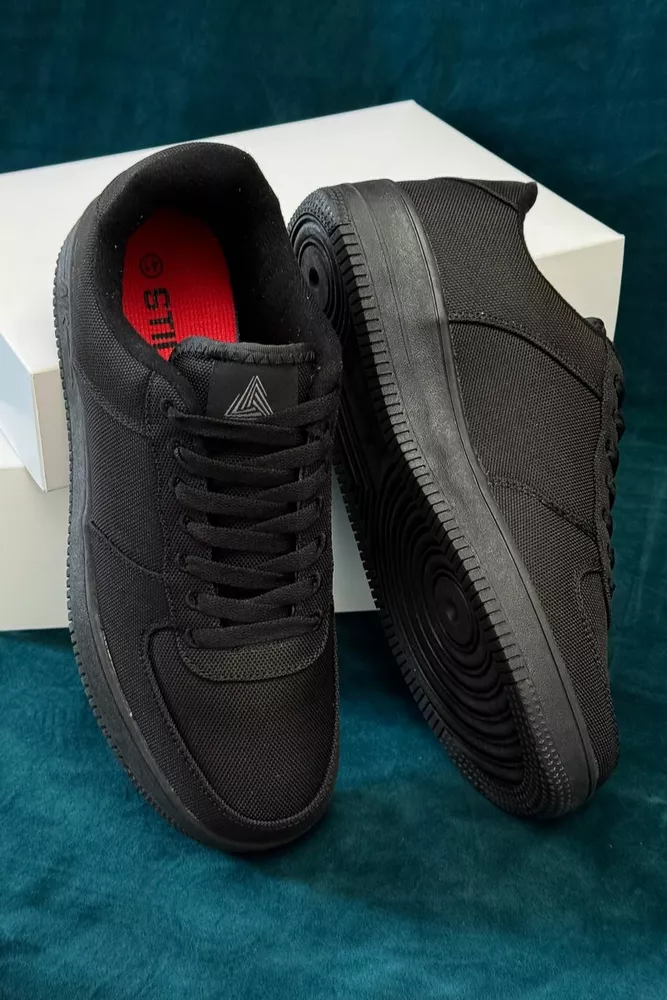 Купити Кросівки чоловічі текстиль, колір чорний, 248RCX1610 - Фото №3