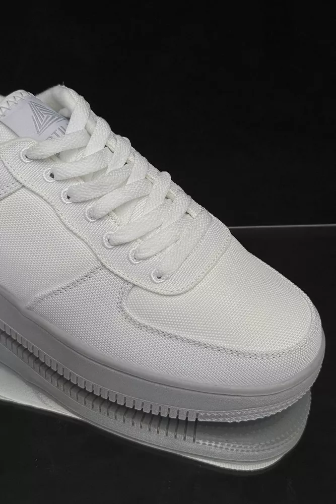 Купить Кроссовки мужские текстиль, цвет бело-серый, 248RCX1610 - Фото №3