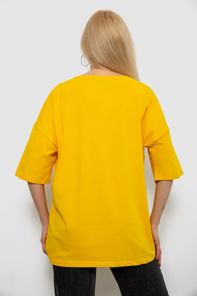 Купить Футболка женская с принтом, цвет желтый, 244R2015 - Фото №4