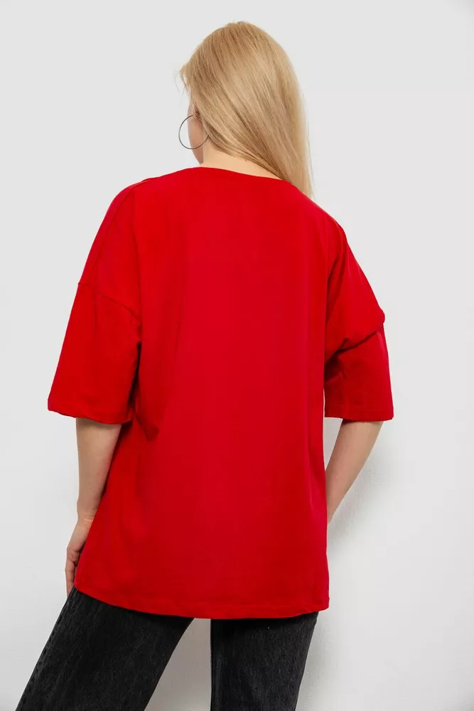 Купить Футболка женская с принтом, цвет красный, 244R2015 - Фото №4