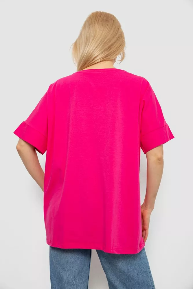 Купить Футболка женская с принтом, цвет розовый, 244R4020 - Фото №4