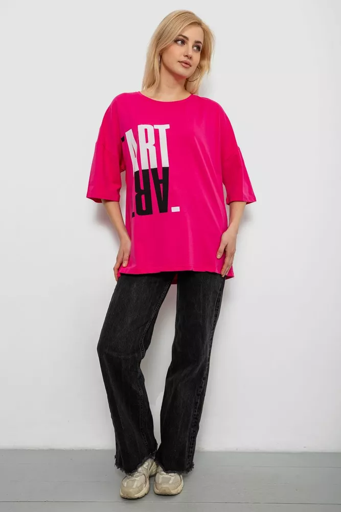 Купить Футболка женская с принтом, цвет розовый, 244R2015 - Фото №2