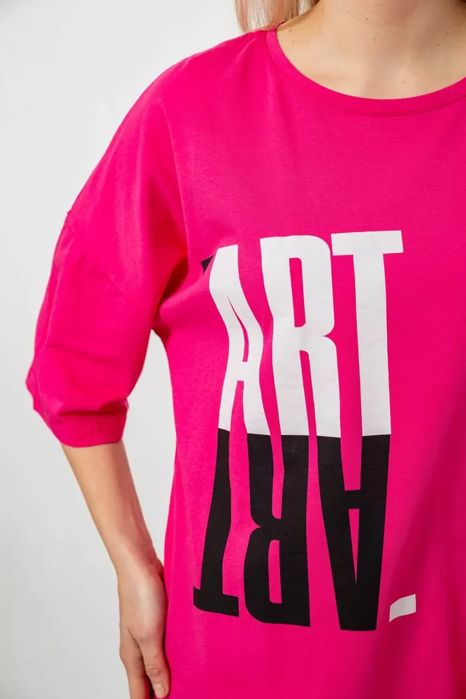 Купить Футболка женская с принтом, цвет розовый, 244R2015 - Фото №5