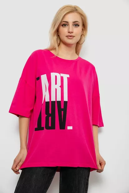 Футболка женская с принтом, цвет розовый, 244R2015