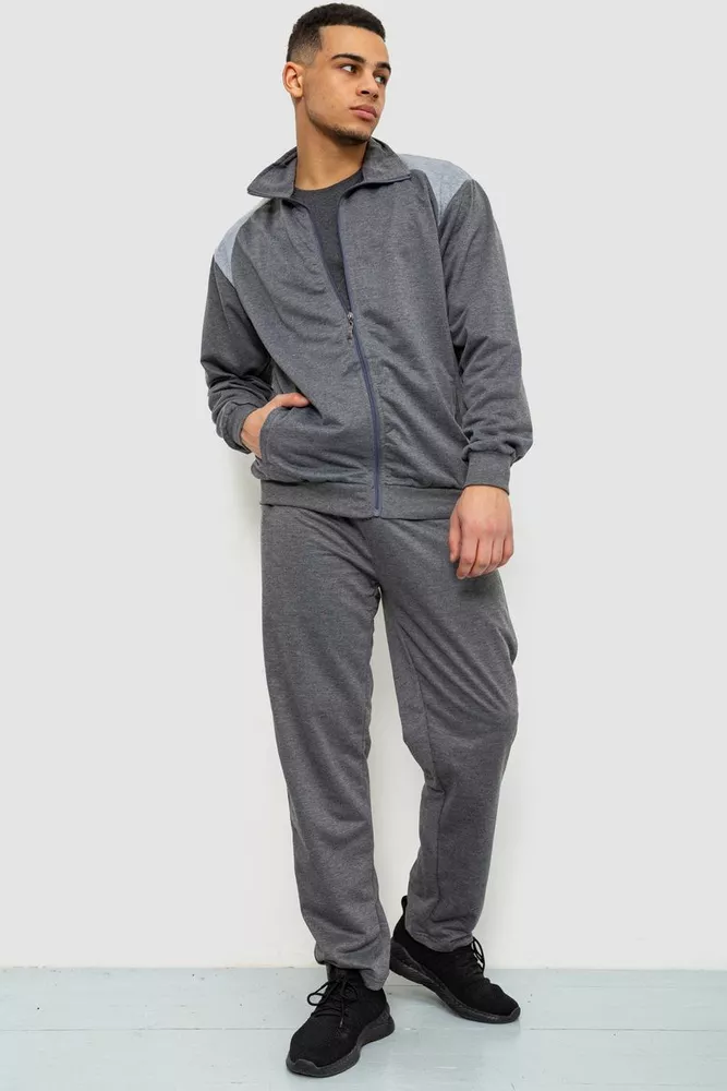 Купити Спорт костюм чоловічий, колір сірий, 244R938 оптом - Фото №1