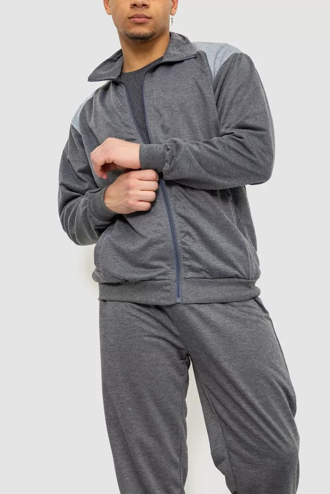 Купити Спорт костюм чоловічий, колір сірий, 244R938 оптом - Фото №2