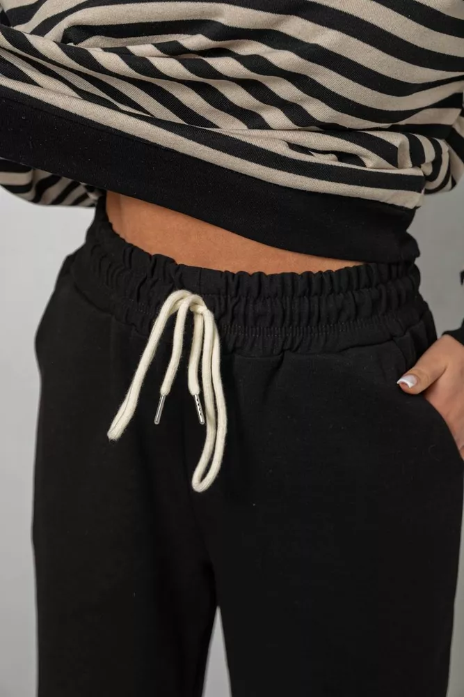 Купити Спортивний костюм жіночий, колір чорно-бежевий, 244R1065AG - Фото №6