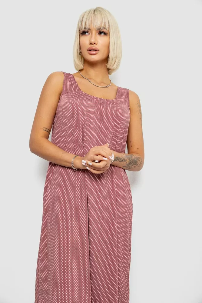Купить Сарафан женский в горох, цвет сливовый, 257R733-1 - Фото №8