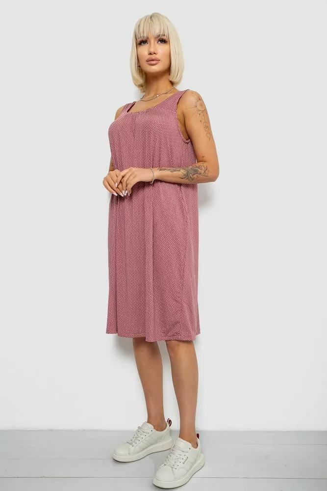 Купить Сарафан женский в горох, цвет сливовый, 257R733-1 - Фото №9