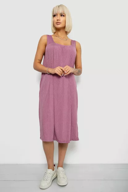Сарафан женский в горох, цвет сливовый, 257R733-1