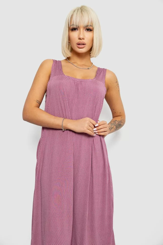 Купить Сарафан женский в горох, цвет сливовый, 257R733-1 - Фото №2