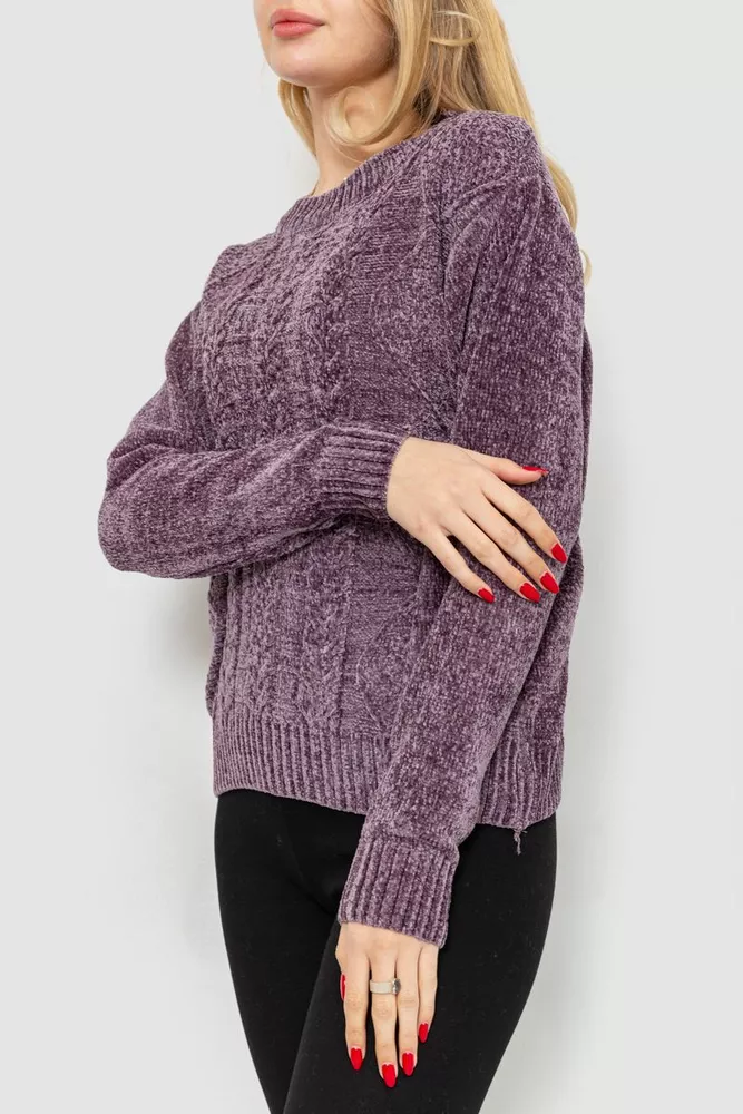 Купити Светр жіночий, колір сливовий, 221R20PCS06 - Фото №3