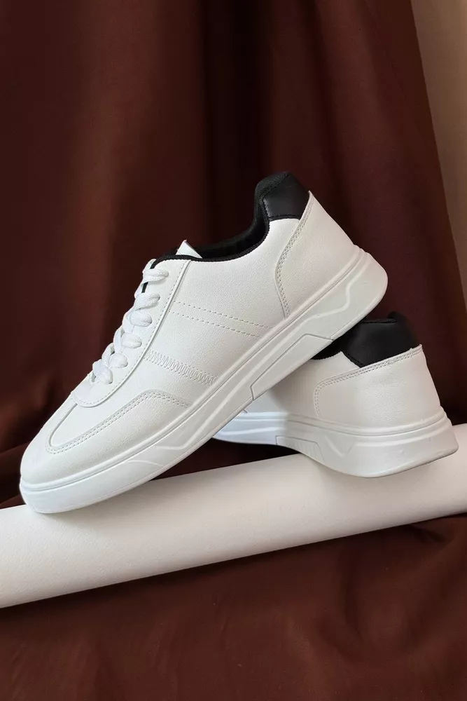 Купить Кеды мужские, цвет бело-черный, 248RR122 оптом - Фото №3