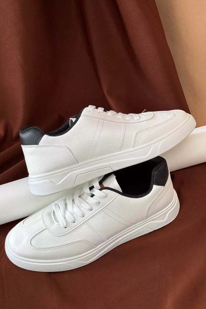 Купить Кеды мужские, цвет бело-черный, 248RR122 оптом - Фото №5