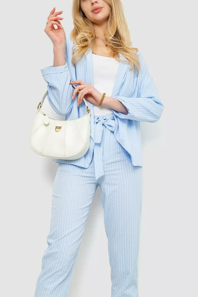 Купить Костюм женский в полоску  -уценка, цвет голубой, 246R1001-1-U - Фото №2