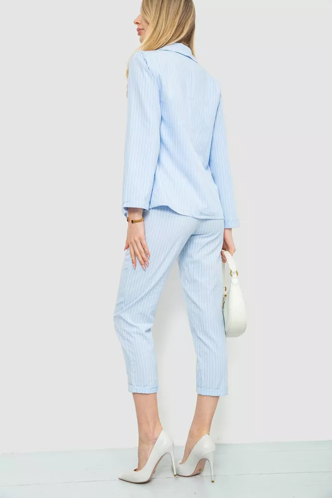 Купить Костюм женский в полоску  -уценка, цвет голубой, 246R1001-1-U - Фото №4