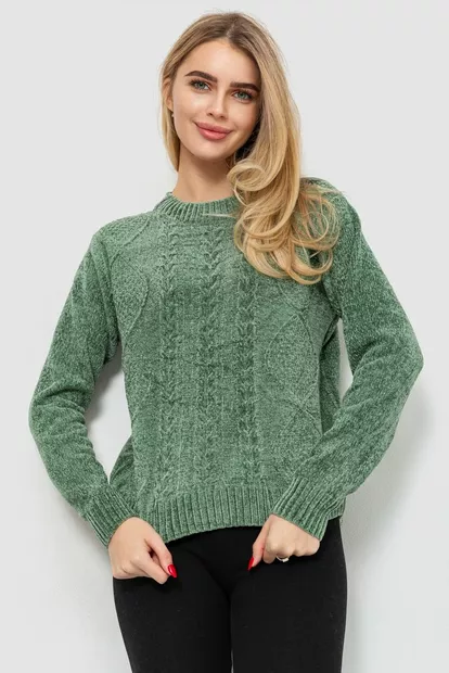 Светр жіночий, колір зелений, 221R20PCS06